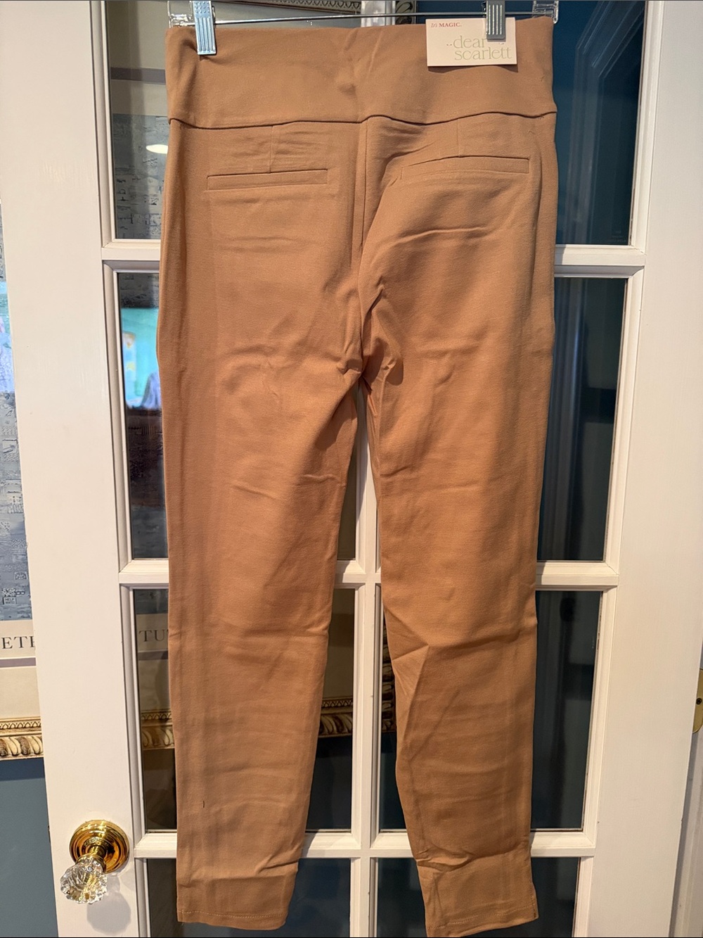 Women’s Straight Leg Pull-On Pants in Tan - Picture 2 of 3